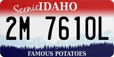 ID license plate 2M7610L