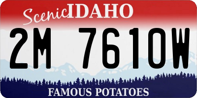 ID license plate 2M7610W