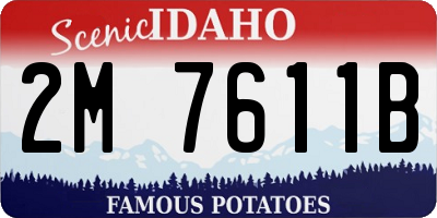 ID license plate 2M7611B