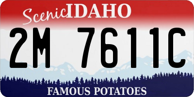 ID license plate 2M7611C