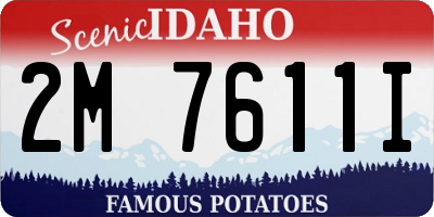 ID license plate 2M7611I