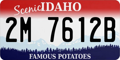 ID license plate 2M7612B