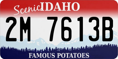 ID license plate 2M7613B