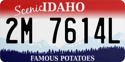 ID license plate 2M7614L
