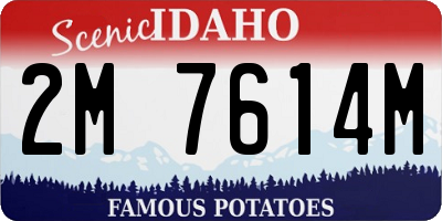 ID license plate 2M7614M