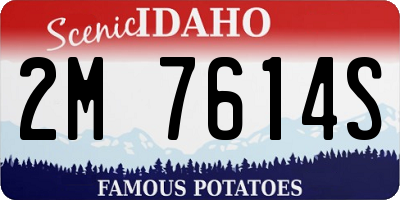 ID license plate 2M7614S