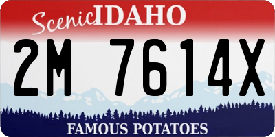 ID license plate 2M7614X