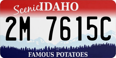 ID license plate 2M7615C