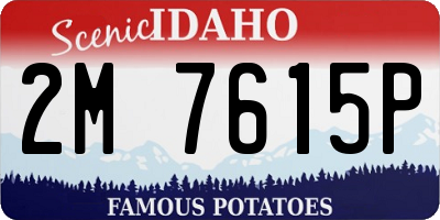 ID license plate 2M7615P