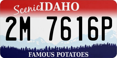ID license plate 2M7616P