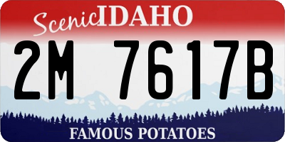 ID license plate 2M7617B