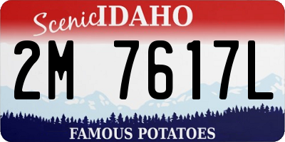 ID license plate 2M7617L