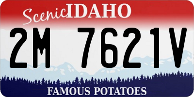ID license plate 2M7621V