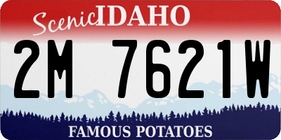 ID license plate 2M7621W