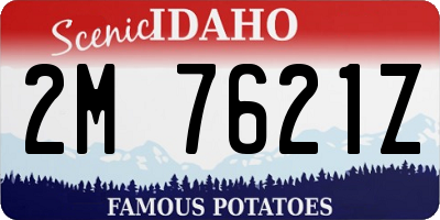 ID license plate 2M7621Z