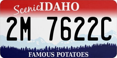 ID license plate 2M7622C