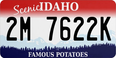 ID license plate 2M7622K