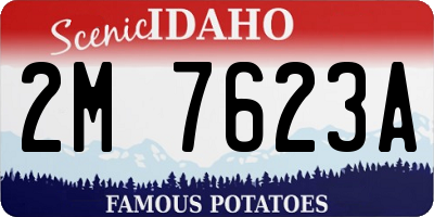 ID license plate 2M7623A