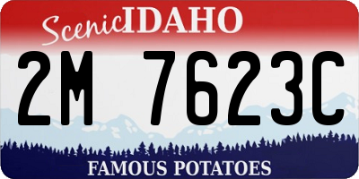 ID license plate 2M7623C