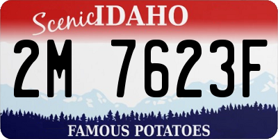 ID license plate 2M7623F