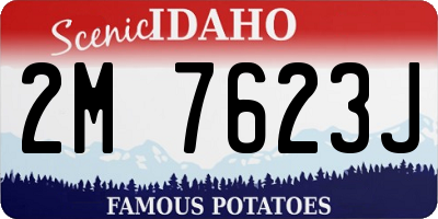 ID license plate 2M7623J
