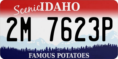 ID license plate 2M7623P