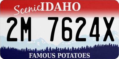 ID license plate 2M7624X