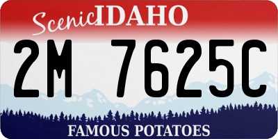 ID license plate 2M7625C