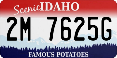 ID license plate 2M7625G