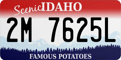 ID license plate 2M7625L