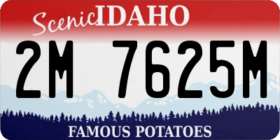 ID license plate 2M7625M