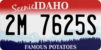 ID license plate 2M7625S