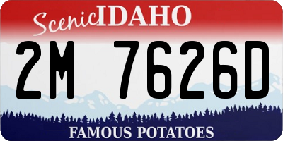 ID license plate 2M7626D