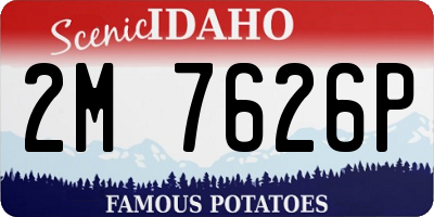 ID license plate 2M7626P
