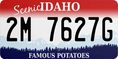ID license plate 2M7627G