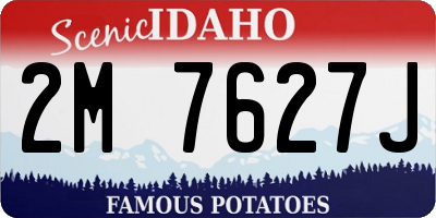ID license plate 2M7627J
