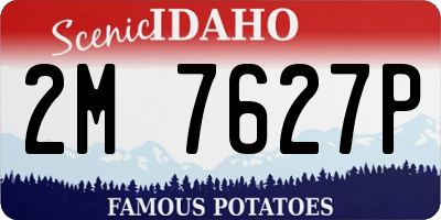 ID license plate 2M7627P