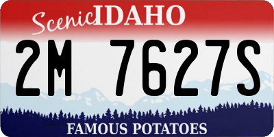 ID license plate 2M7627S