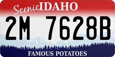 ID license plate 2M7628B