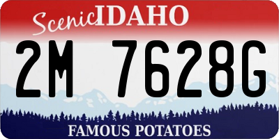 ID license plate 2M7628G