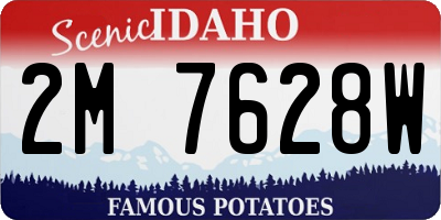 ID license plate 2M7628W