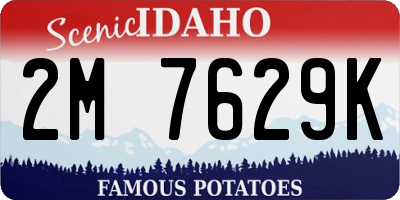 ID license plate 2M7629K