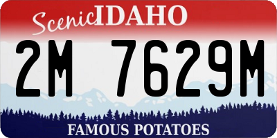 ID license plate 2M7629M