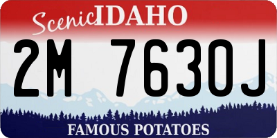 ID license plate 2M7630J