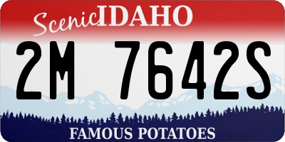 ID license plate 2M7642S