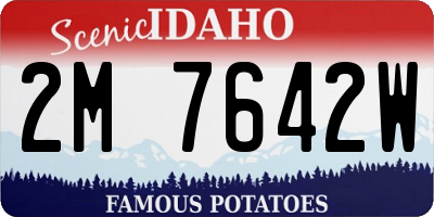 ID license plate 2M7642W