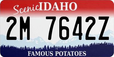 ID license plate 2M7642Z