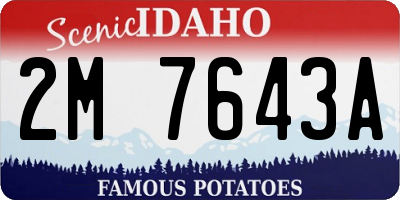 ID license plate 2M7643A