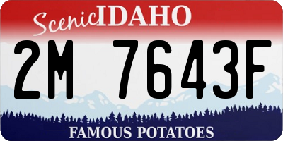 ID license plate 2M7643F
