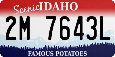 ID license plate 2M7643L